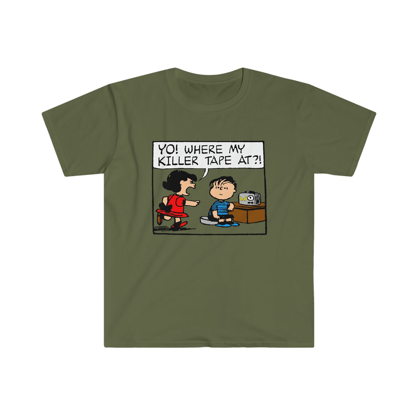 Where my Killer Tape At?! Unisex Softstyle T-Shirt