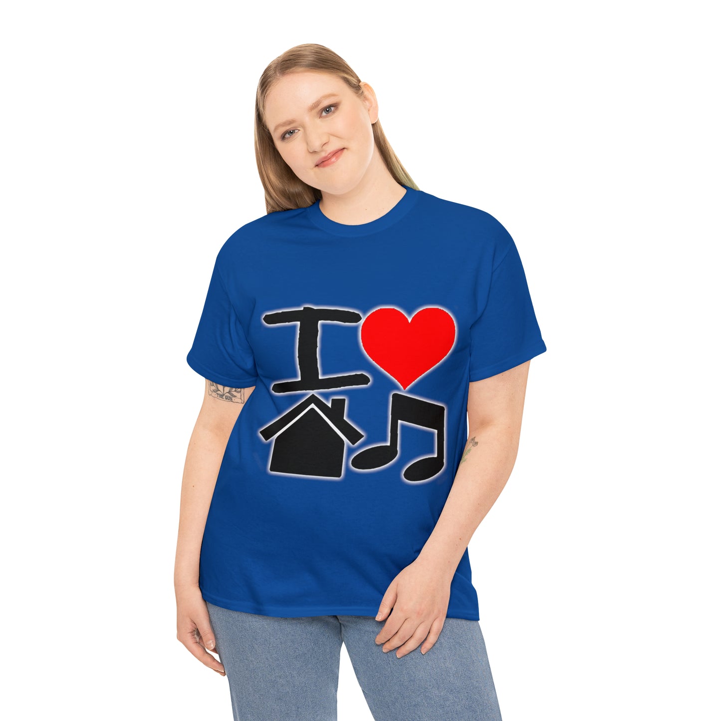 I Love House Music Unisex Heavy Cotton Tee