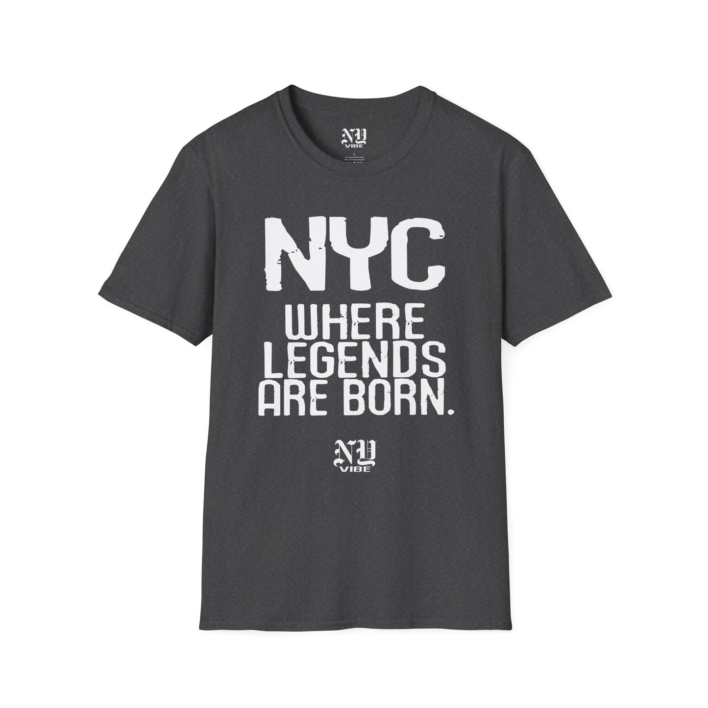 NYC Where Legends Are Born: NY Vibe Official Logo Unisex Softstyle T-Shirt