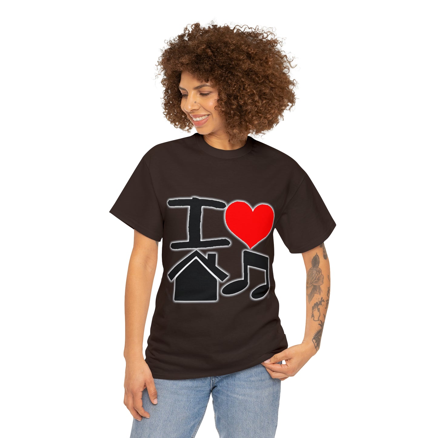 I Love House Music Unisex Heavy Cotton Tee