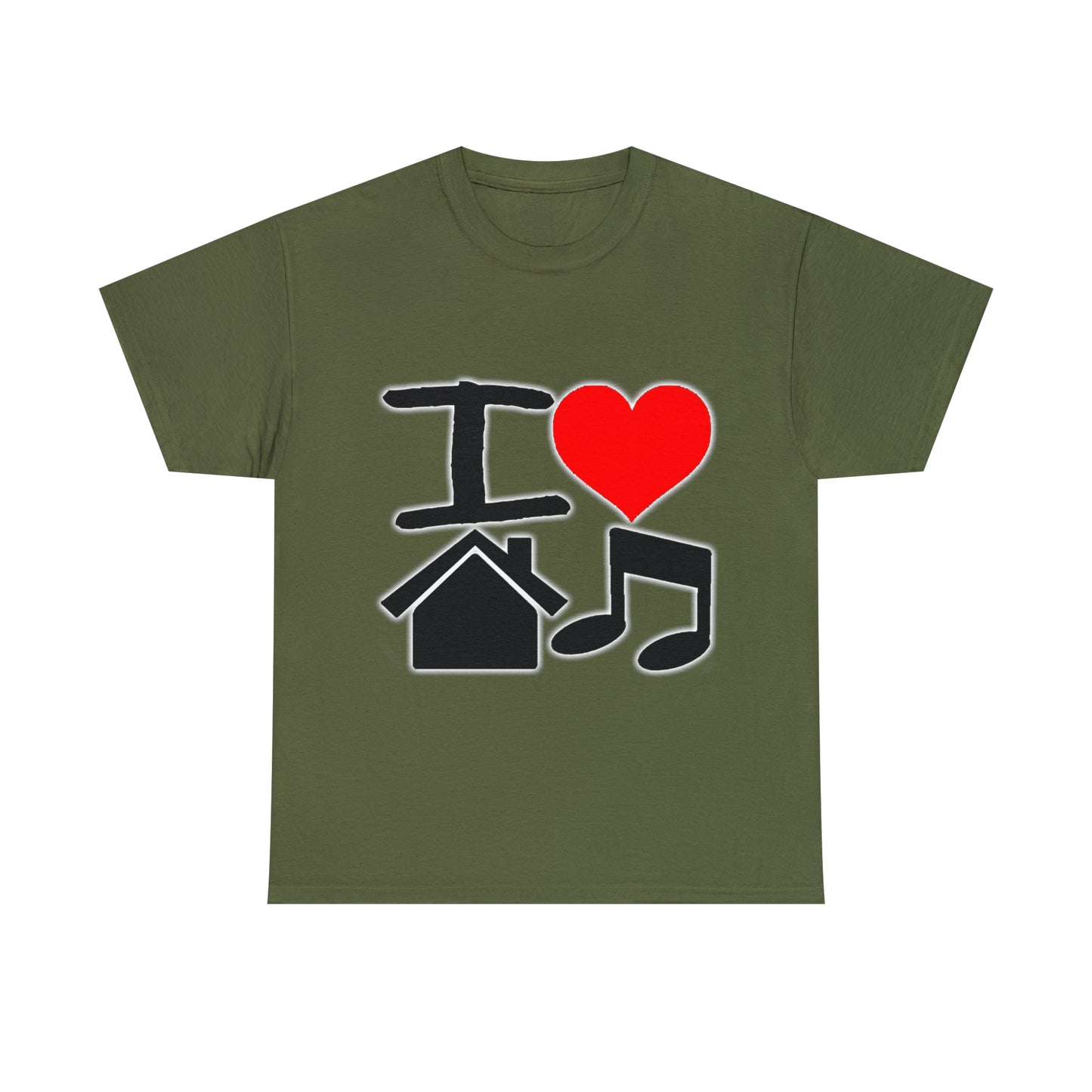 I Love House Music Unisex Heavy Cotton Tee