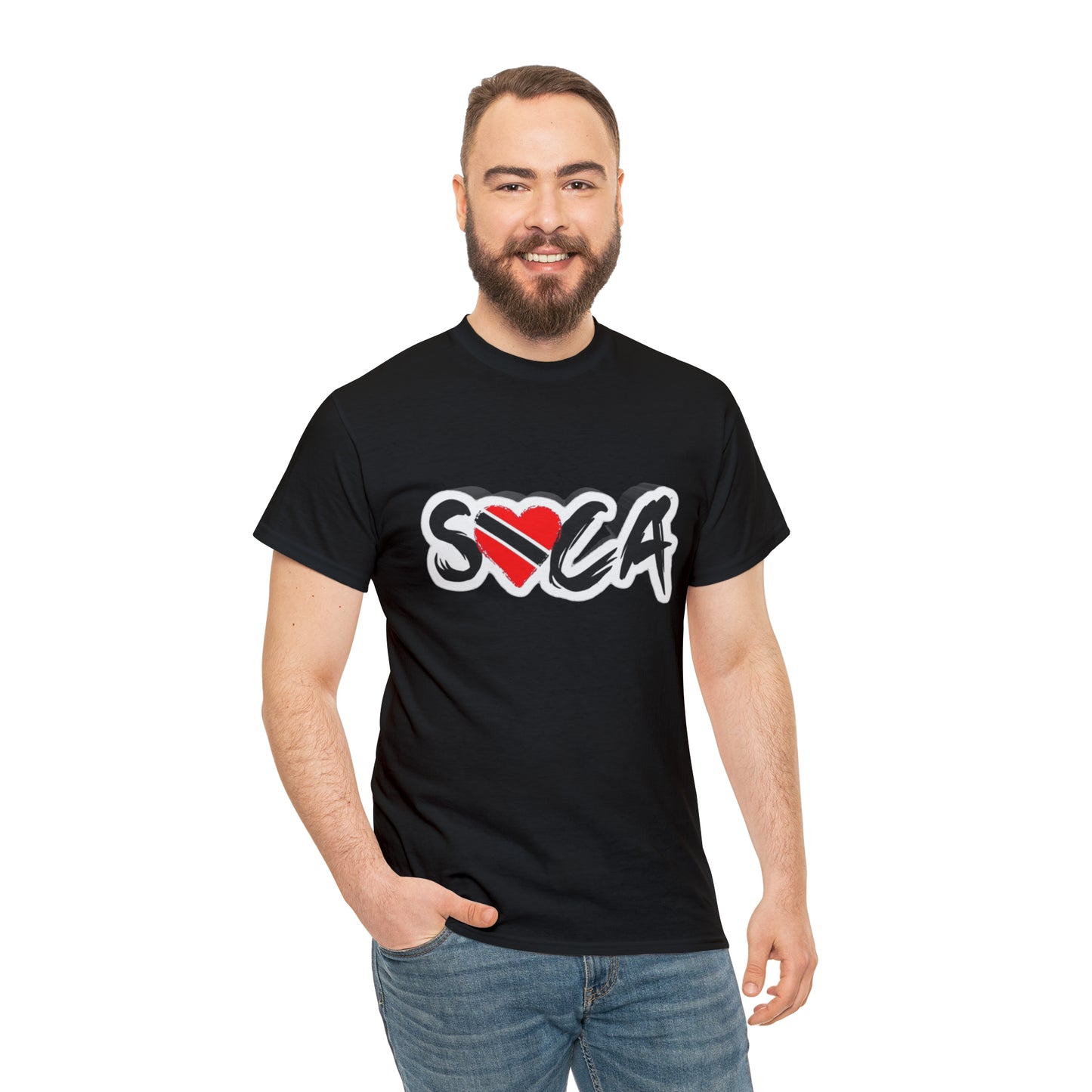 I Love Soca Trinidad Style Unisex Heavy Cotton Tee