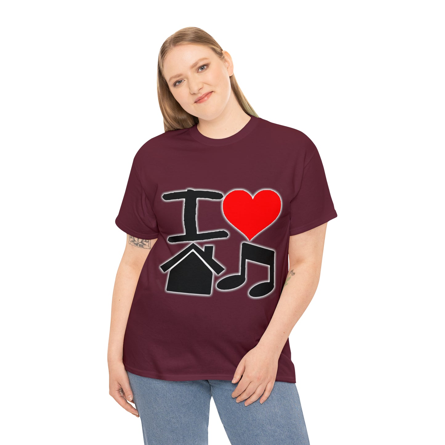 I Love House Music Unisex Heavy Cotton Tee