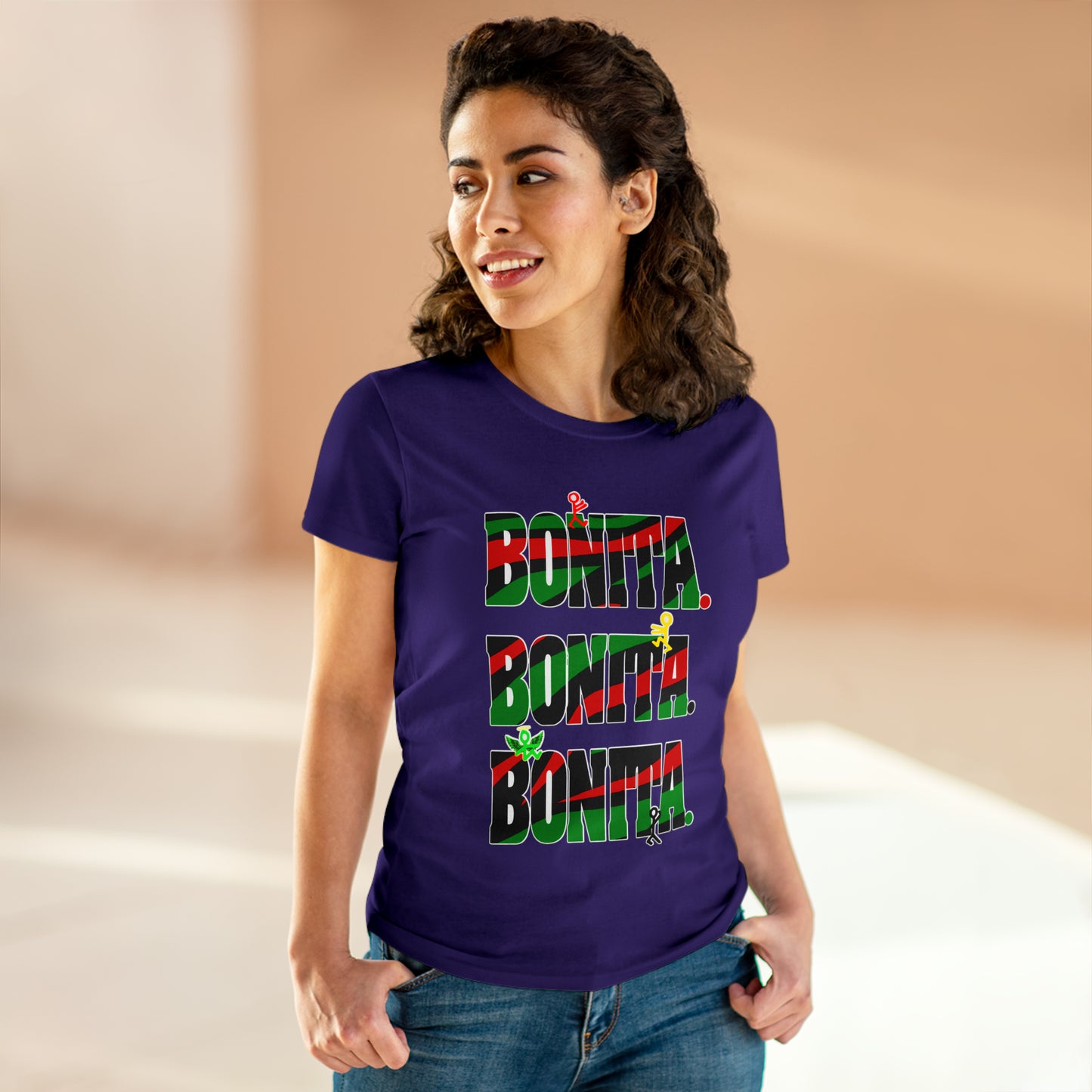 Bonita. Bonita. Bonita. Women's Midweight Cotton Tee